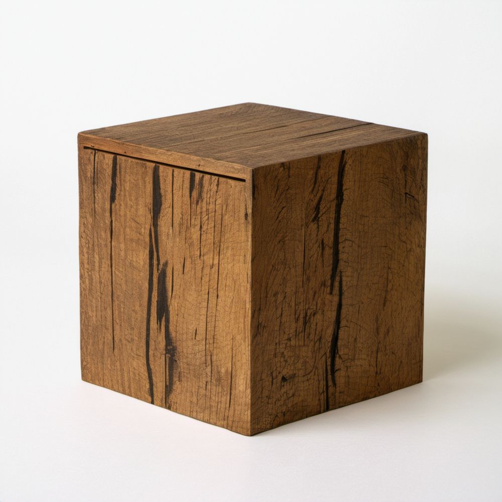 Brązowa szafka nocna z płyty MDF z drzwiczkami, 40 x 40 x 45 cm
