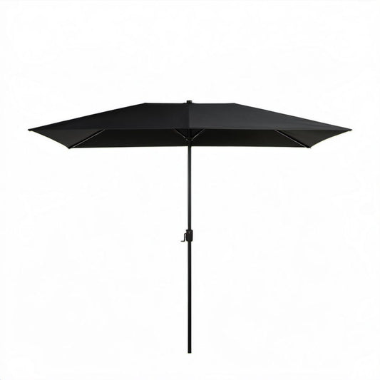 Prostokątny parasol ogrodowy czarny z poliestru 300 x 200 cm